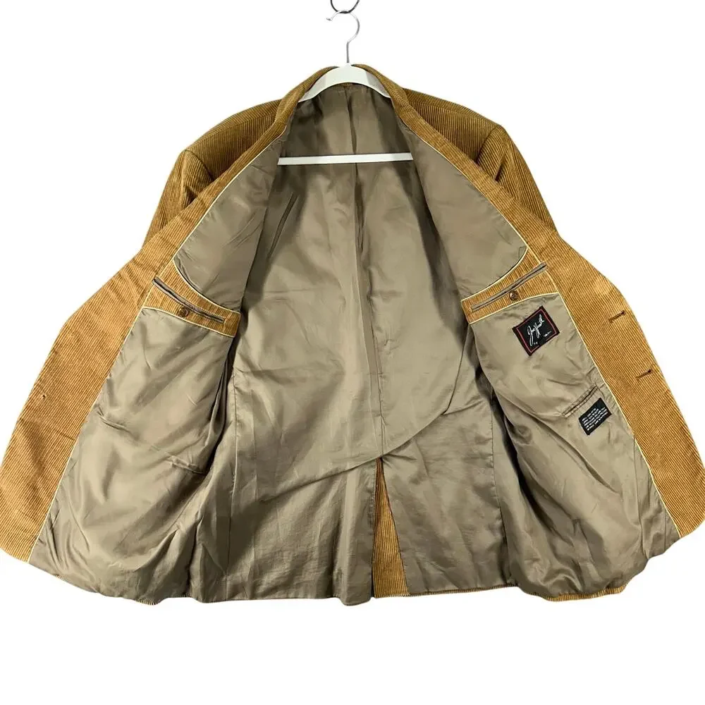 Joe Namath Signature Collection Vintage 80s Tan Corduroy Blazer 48L
